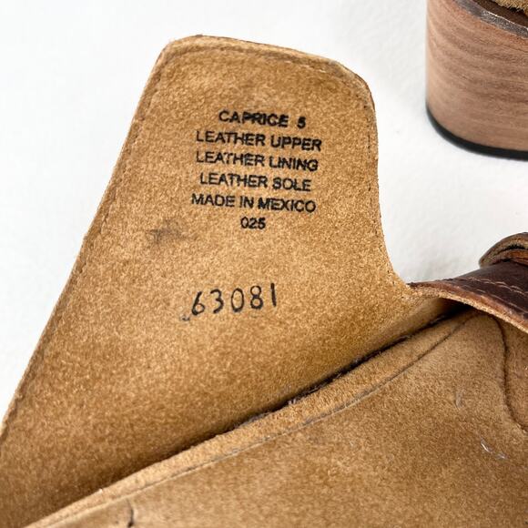 Freebird Caprice Sandals Brown 5 Leather 2.5" Block Heel - Picture 8 of 10